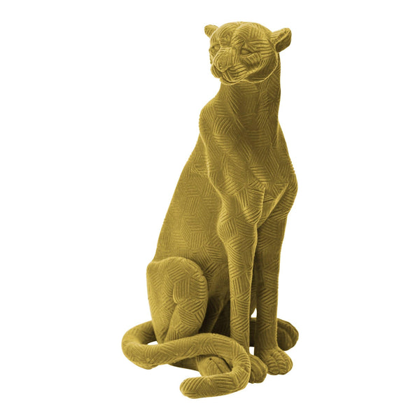 Sculptures Sculptures For Sale - 5.31" X 5.12" X 9.76" Mustard Olive Resin 4 Limestone Velvet Tabletop Sculpture HomeRoots
