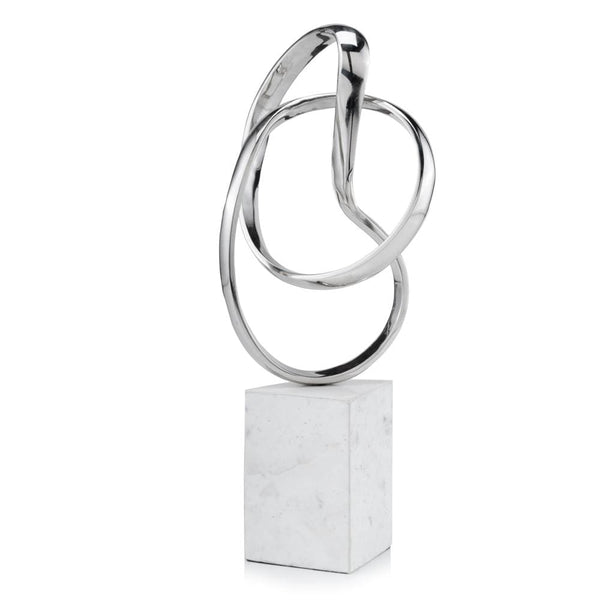 Sculptures Sculptures For Sale - 5'.5" X 7'.5" X 17'.5" Silver & White Aluminum & Marble Abstract Sculpture HomeRoots