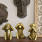 Sculptures Sculptures For Sale - 5.51" X 4.33" X 7.09" Gold Resin Limestone Tabletop Sculptures HomeRoots
