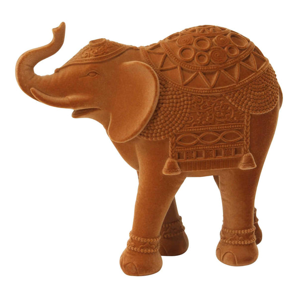 Sculptures Sculptures For Sale - 6.69" X 2.76" X 6.38" Orange Resin 4 Limestone Velvet Elephant Tabletop Sculpture HomeRoots