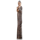 Sculptures Wood Sculpture - 4" x 4.5" x 31" Natural & Brown Culto Tall Standing - Buddha Sculpture HomeRoots