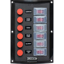 Sea-Dog Splash Guard Switch Panel Vertical - 6 Switch [424116-1]-Solar Panels-JadeMoghul Inc.