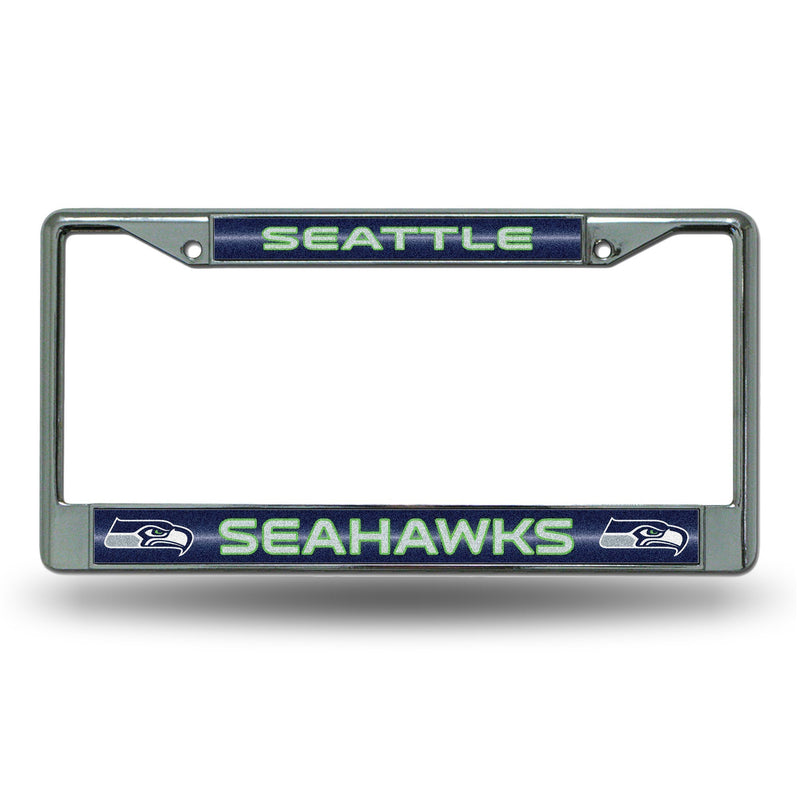 Best License Plate Frame Seahawks Bling Chrome Frame