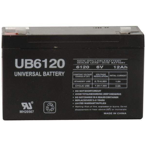 Sealed Lead Acid Batteries Sealed Lead Acid Battery (6V; 12Ah; .187 Tab Terminals; UB6120) Petra Industries