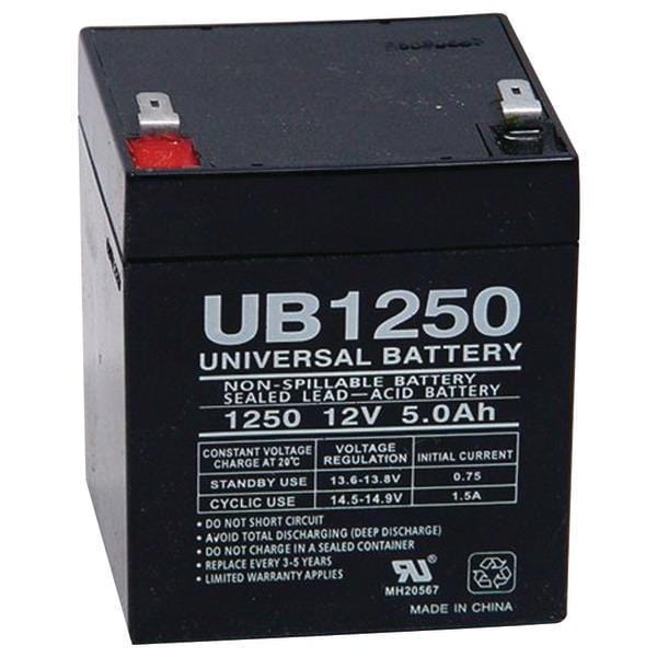 Sealed Lead Acid Battery (12V; 5Ah; .187 Tab Terminals; UB1250)-Sealed Lead Acid Batteries-JadeMoghul Inc.