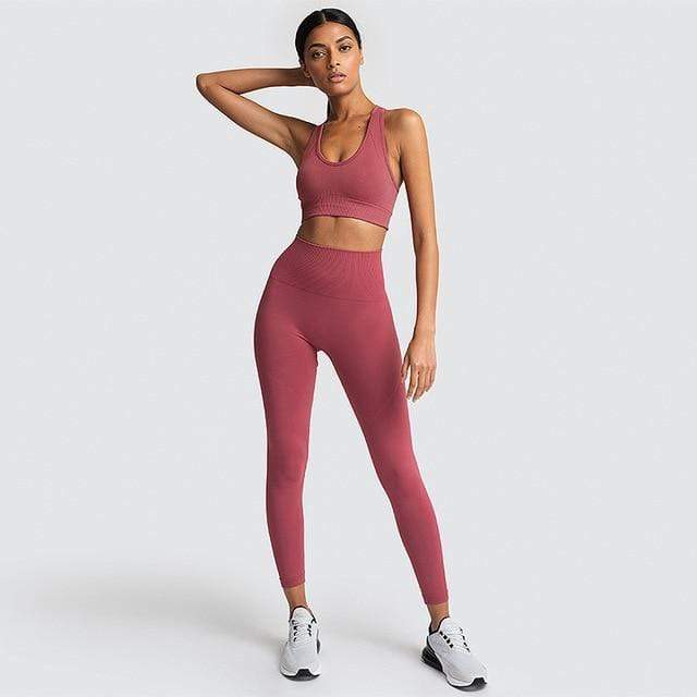 seamless hyperflex workout set sport leggings and top set yoga outfits for women sportswear athletic clothes gym sets 2 piece JadeMoghul Inc. 