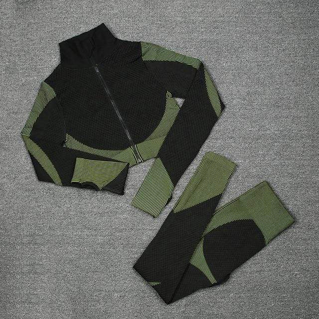 Seamless Women Yoga Sets Female Sport Gym Suits Wear Running Clothes Women Fitness Sport Gym Set Women Long Sleeve Yoga Clothing JadeMoghul Inc. 