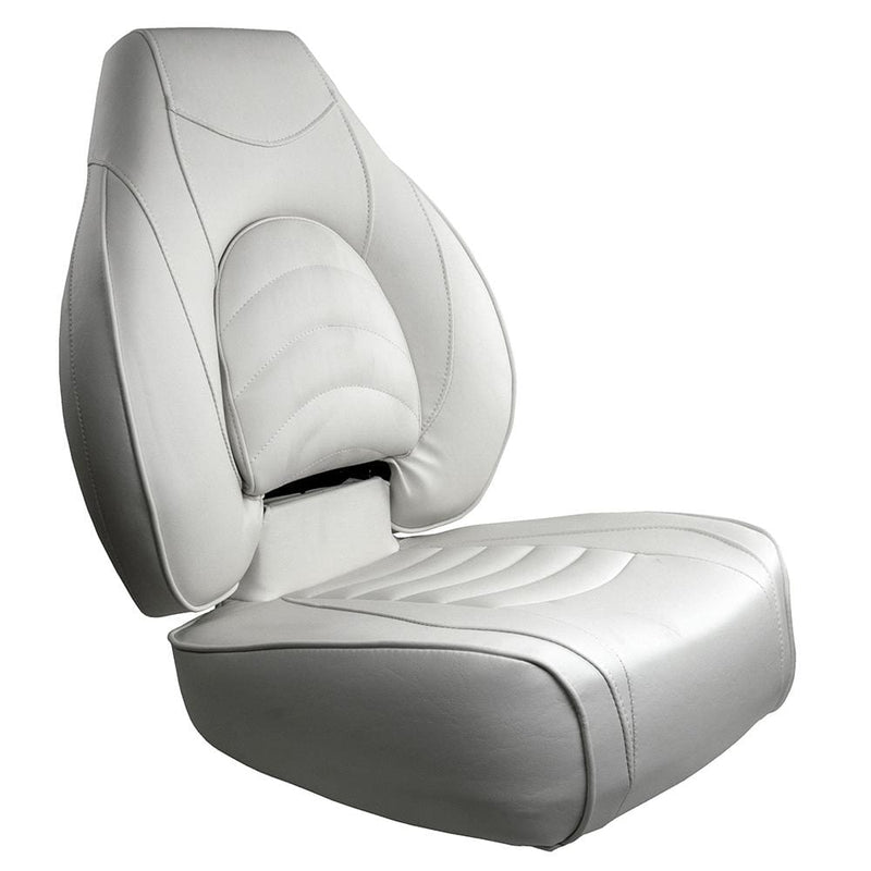 Seating Springfield Fish Pro High Back Folding Seat - White [1041606-1] Springfield Marine
