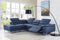 Sectionals Leather Sectional - 109" X 88" X 31"/40" Navy Blue Leather Sectional HomeRoots