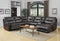 Sectionals Leather Sectional 251'' X 41'' X 40'' Modern Dark Brown Leather Sectional 3961 HomeRoots