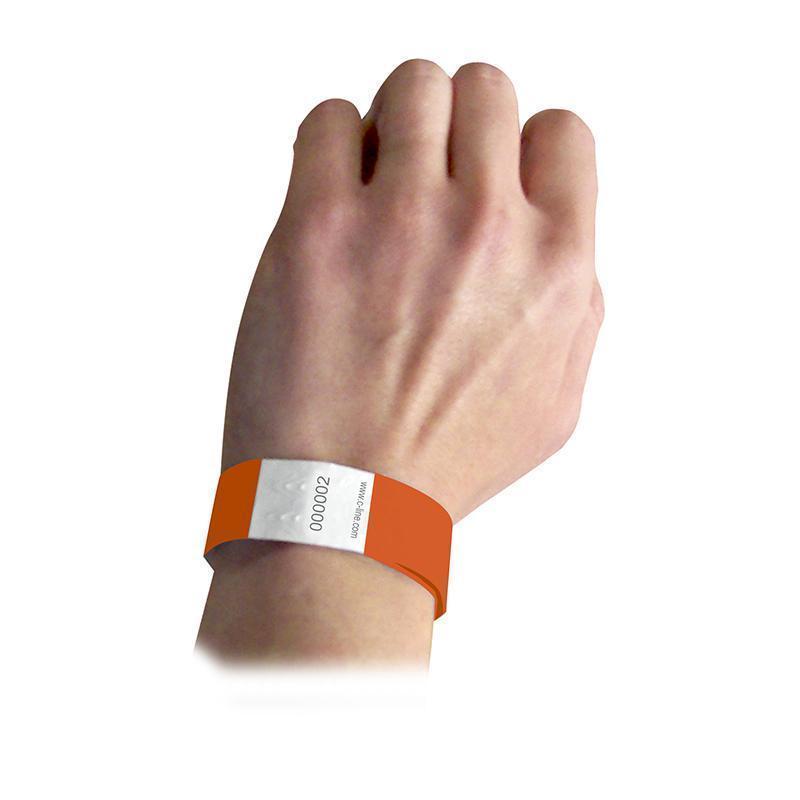 SECURITY WRISTBANDS ORANGE 100/PK-Supplies-JadeMoghul Inc.