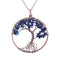 SEDmart 7 Chakra Tree Of Life Pendant Necklace Copper Crystal Natural Stone Necklace Women Christmas Gift-Lapis lazuli-JadeMoghul Inc.