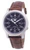 Seiko 5 Military SNK809K2-SS2 Automatic Brown Leather Strap Men's Watch-Branded Watches-Black-JadeMoghul Inc.
