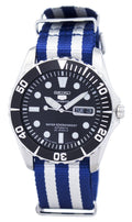 Seiko 5 Sports Automatic 23 Jewels NATO Strap SNZF17J1-NATO2 Men's Watch-Branded Watches-White-JadeMoghul Inc.