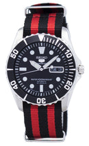 Seiko 5 Sports Automatic 23 Jewels NATO Strap SNZF17J1-NATO3 Men's Watch-Branded Watches-Black-JadeMoghul Inc.