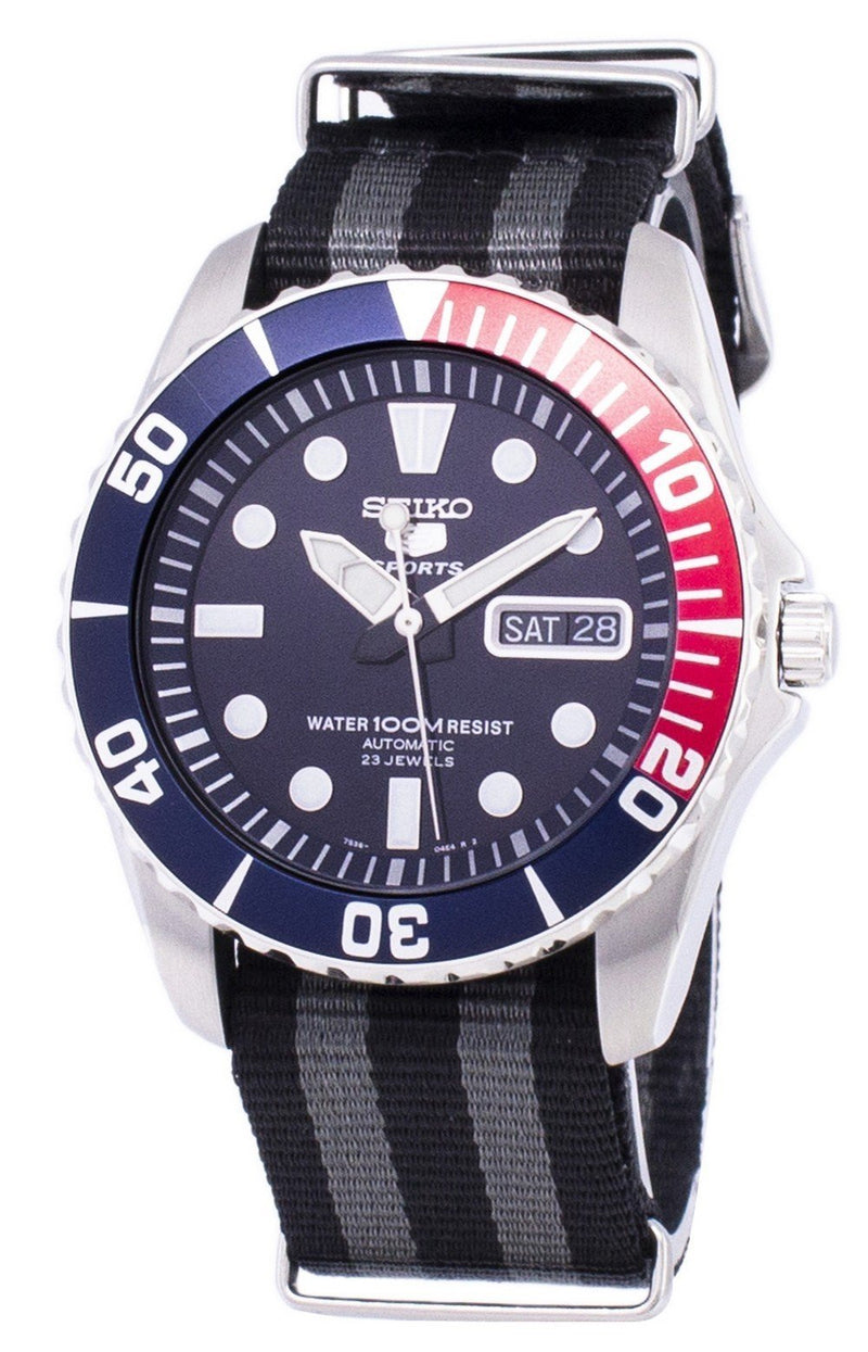 Seiko 5 Sports Automatic Nato Strap SNZF15K1-NATO1 Men's Watch-Branded Watches-White-JadeMoghul Inc.