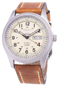 Seiko 5 Sports SNZG07K1-LS17 Automatic Brown Leather Strap Men's Watch-Branded Watches-White-JadeMoghul Inc.