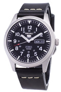 Seiko 5 Sports SNZG15K1-LS14 Automatic Black Leather Strap Men's Watch-Branded Watches-Black-JadeMoghul Inc.