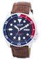 Seiko Automatic Diver's Ratio Brown Leather SKX009J1-LS7 200M Men's Watch-Branded Watches-Black-JadeMoghul Inc.