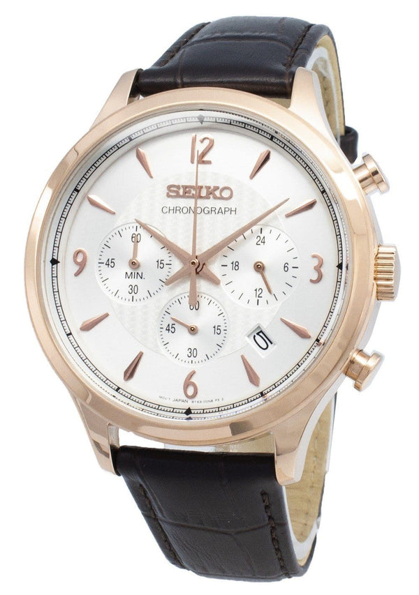 Seiko Chronograph SSB342P SSB342P1 SSB342 Analog Quartz Men's Watch-Branded Watches-White-JadeMoghul Inc.
