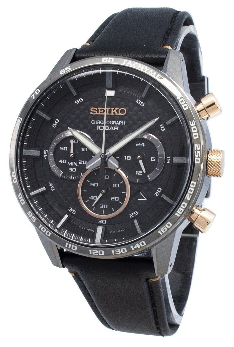 Seiko Chronograph SSB361P SSB361P1 SSB361 Tachymeter Quartz Men's Watch-Branded Watches-Blue-JadeMoghul Inc.