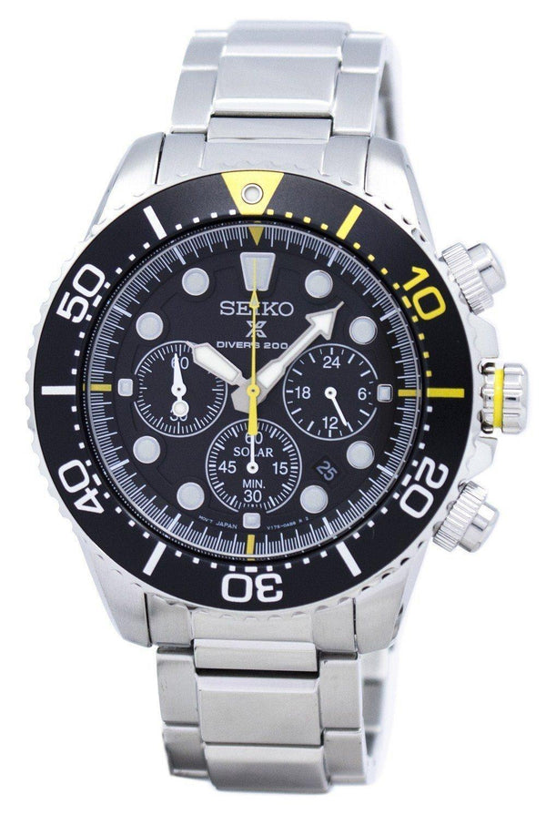 Seiko Prospex Diver's Solar Chronograph 200M SSC613 SSC613P1 SSC613P Men's Watch-Branded Watches-JadeMoghul Inc.
