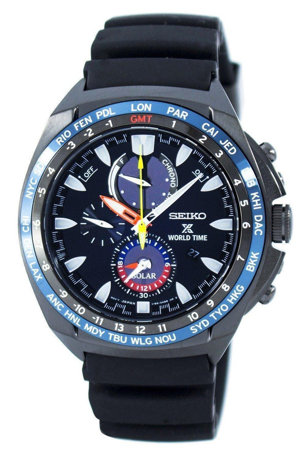 Seiko Prospex World Time Solar Chronograph SSC551 SSC551P1 SSC551P Men's Watch-Branded Watches-JadeMoghul Inc.