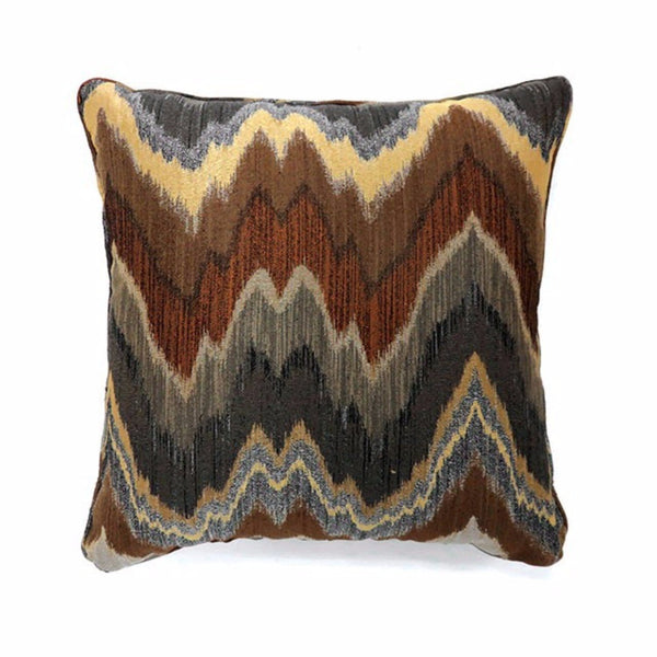 Seismy Contemporary Pillow, Multicolor, Set of 2 , Small-Bed Pillows-Multi Color-Polyester-JadeMoghul Inc.