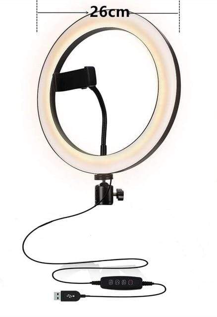 Selfie Ring Lamp Led Ring Light Selfie With Tripod Ring For Selfie Phone Video Photography Lighting For Youtube Phone Holder JadeMoghul Inc. 
