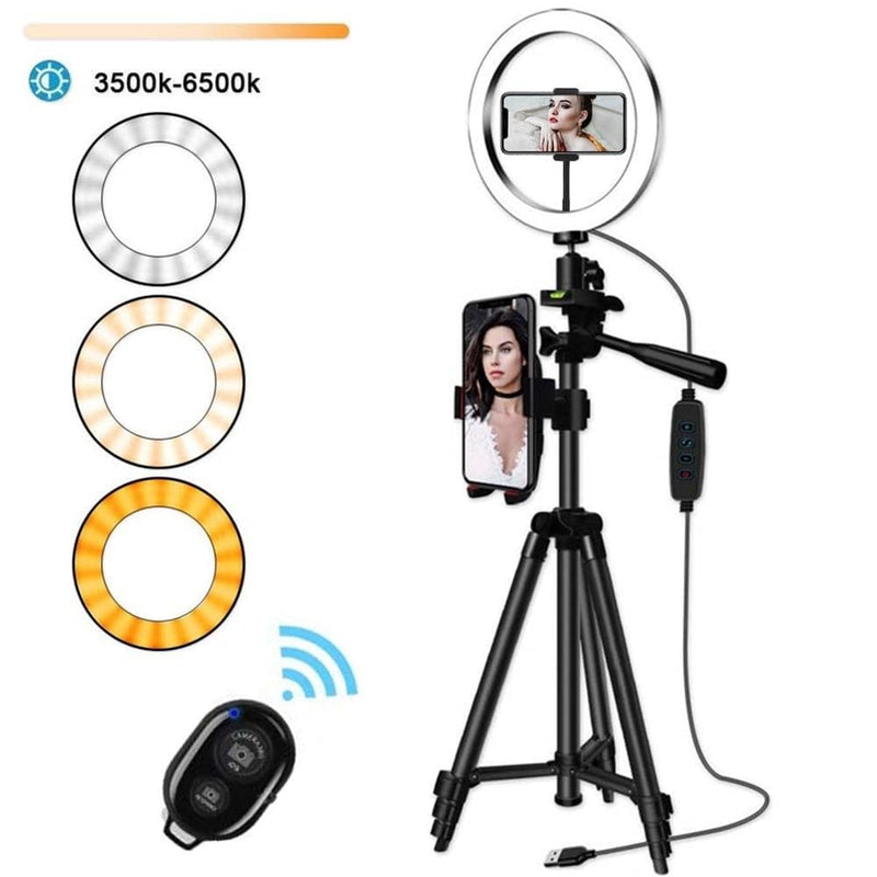 Selfie Ring Lamp Led Ring Light Selfie With Tripod Ring For Selfie Phone Video Photography Lighting For Youtube Phone Holder JadeMoghul Inc. 