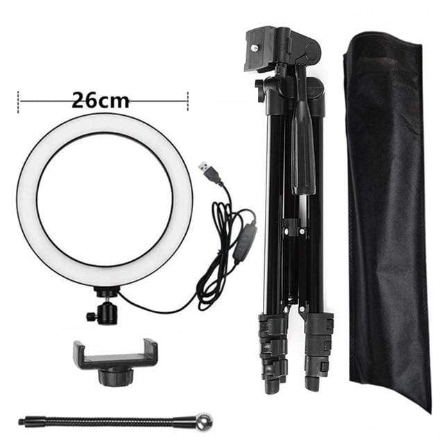 Selfie Ring Lamp Led Ring Light Selfie With Tripod Ring For Selfie Phone Video Photography Lighting For Youtube Phone Holder JadeMoghul Inc. 
