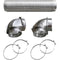 Semi-Rigid Dryer Vent Kit with Close Elbow(R)-Ducting Parts & Accessories-JadeMoghul Inc.