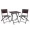 Seren Cottage Style 3-Pc Patio Set, Expresso-Outdoor Lounge Sets-Espresso-Aluminum-JadeMoghul Inc.