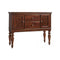 Server With 2 Drawers & 2 Carved Doors, Cherry Brown-Accent Chests and Cabinets-Brown-Wood-JadeMoghul Inc.