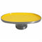 Serving Dishes and Platters Oval Shaped Aluminum Footed Platter, Yellow Benzara
