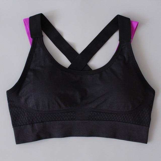Sexy Sports Bra Top for Fitness Women Push Up Cross Straps Yoga Running Gym Femme Active Wear Padded Underwear Crop Tops Female JadeMoghul Inc. 