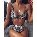 Sexy Swimsuit Women High Waist Bikini  Micro High Leg Swimming Suit for Bathing Suit Snake Print Swimwear Women 2020 Bikinis Set JadeMoghul Inc. 