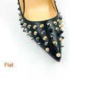 Shallow Pointed Toe Thin High Heels Sexy Rivets Spike Women Party Shoes Classical Fashion Studs Lady Party Shoes-Black 12cm-11-JadeMoghul Inc.