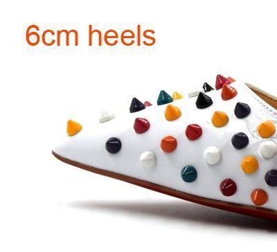 Shallow Pointed Toe Thin High Heels Sexy Rivets Spike Women Party Shoes Classical Fashion Studs Lady Party Shoes-Black 12cm-11-JadeMoghul Inc.
