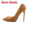 Shallow Pointed Toe Thin High Heels Sexy Rivets Spike Women Party Shoes Classical Fashion Studs Lady Party Shoes-nude 8cm-11-JadeMoghul Inc.