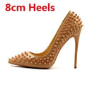Shallow Pointed Toe Thin High Heels Sexy Rivets Spike Women Party Shoes Classical Fashion Studs Lady Party Shoes-nude 8cm-11-JadeMoghul Inc.