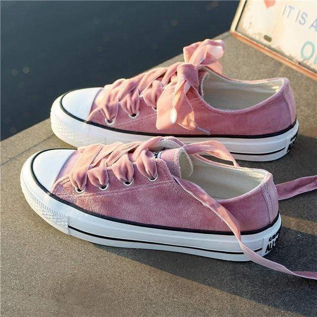 SHANTA Women Vulcanized Shoes 2018 Fashion Solid Color Women Canvas Shoes Lace-up Casual White Ladies Shoes Woman Sneakers AExp