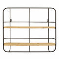 Shelf Black Shelf - 24" X 4.25" X 20" Black Natural Wood Metal Wood Wall Shelf HomeRoots