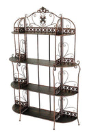 Shelf Black Shelf - 42" X 11" X 67" Blackened Copper Steel Standard Shelf Bakers Rack HomeRoots