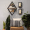 Shelf Black Shelf - Diamond Shelf Wall Decor HomeRoots