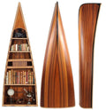 Shelf Book Shelfs - 31" x 90" x 20.5" Wooden Canoe - Book Shelf HomeRoots