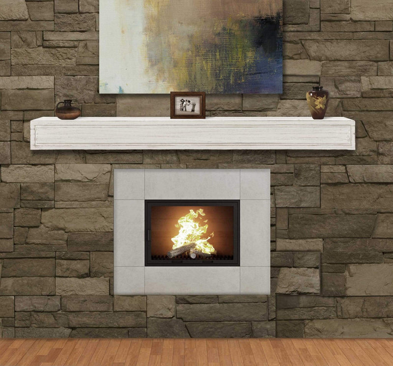 Shelf Fireplace Mantel Shelf - 48" Contemporary Linen MDF Mantel Shelf HomeRoots