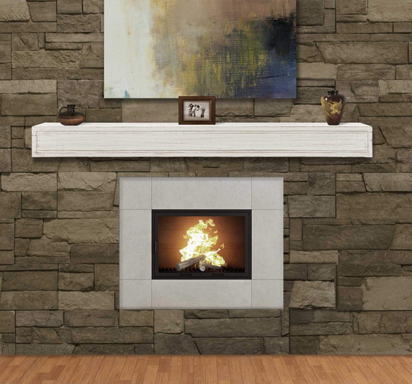 Shelf Fireplace Mantel Shelf - 60" Contemporary Linen MDF Mantel Shelf HomeRoots