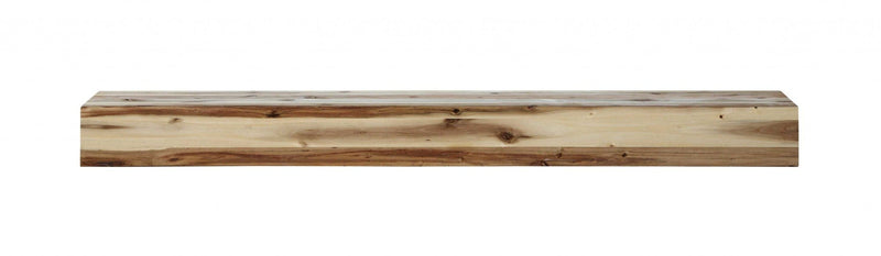 Shelf Fireplace Shelf - 48" Contemporary Natural Wood Mantel Shelf HomeRoots