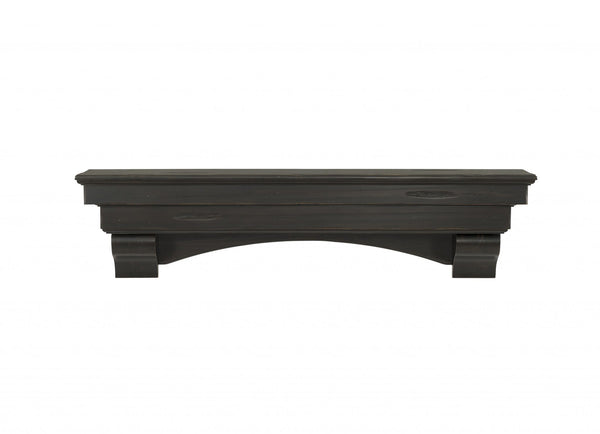 Shelf Fireplace Shelf - 48" Elegant Espresso Pine Wood Mantel Shelf HomeRoots